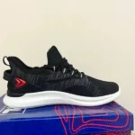 Men’s Black Mesh Running Shoes with Breathable Design - Image 2