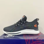 Men’s Gray Mesh Running Shoes with Breathable Design - Image 3