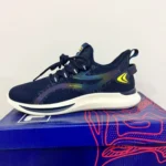 Men’s Navy Blue Mesh Running Shoes with Breathable Design - Image 2